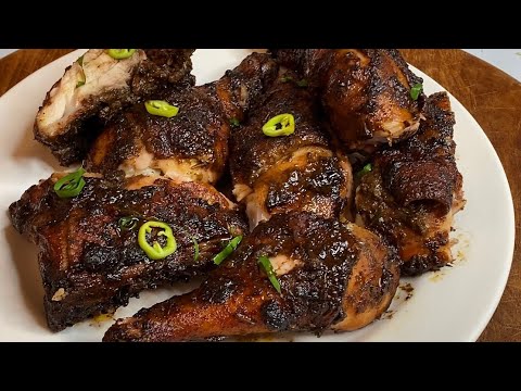 Jerk Chicken, Authentic Jamaican Oven Jerk Chicken, Juicy &amp; Delicious!