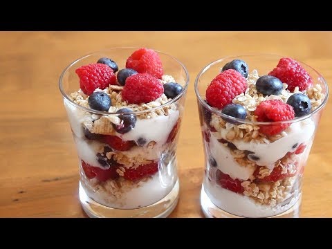 Fruit, Granola &amp; Yogurt Parfaits | Healthy Breakfast Recipe