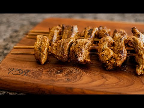 Pinchos Morunos | Moorish Grilled Pork Skewers | Tapas Recipe from Andalusia, Spain