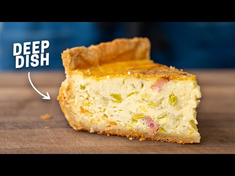 Flaky and Custardy DEEP DISH Quiche Lorraine