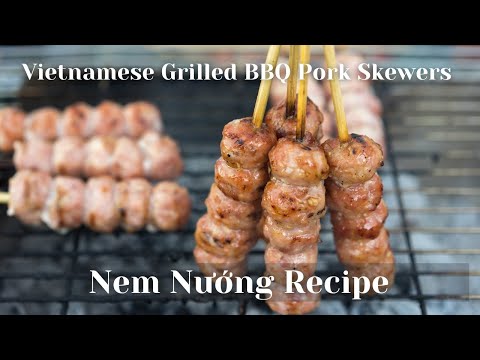 Vietnamese Grilled Pork Recipe - Nem Nướng Recipe (English Narration)