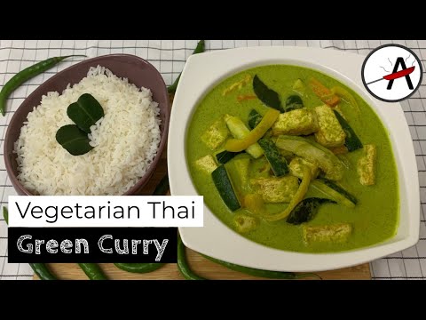 Vegetarian Thai Green Curry Recipe | Homemade Green Curry Paste | Tofu Thai Vegan Green Curry