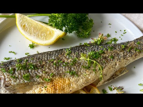 EASIEST BAKED WHOLE FISH RECIPE EVER! EUROPEAN SEA BASS — BRANZINO