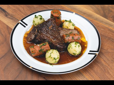 Herb-Glazed Braised Beef Brisket with Root Vegetables