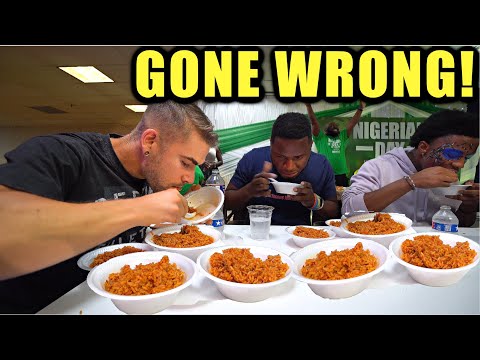 HE TRIED TO GET ME KICKED OUT! $500 SPICY JOLLOF RICE EATING CONTEST (GONE WRONG)?