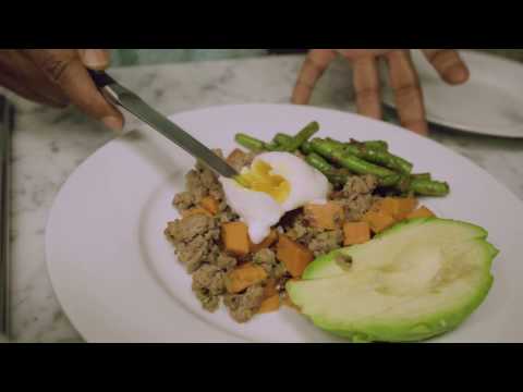 Fitlandia Kitchen Hacks - Poached Eggs &amp; Sweet Potato Hash