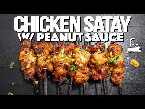 CHICKEN SATAY WITH PEANUT SAUCE B/C WE JUST GOT BACK FROM SINGAPORE! | SAM THE COOKING GUY