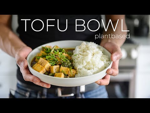 How can cooking at home be this EASY?! Sweet + Salty Tofu Rice Bowl Recipe