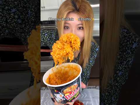 Cheesy buldak risotto #shorts #viral #mukbang