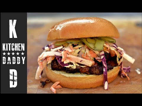 Smoked Brisket, BBQ Sauce &amp; Slaw, Sandwich | Kitchen Daddy