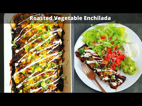 Roasted vegetable enchilada (vegetarian)