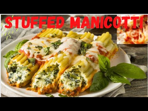 STUFFED MANICOTTI RECIPE | SPINACH AND RICOTTA CANNELLONI