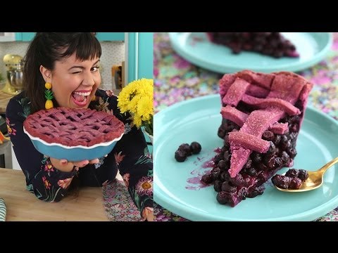 How to make the Best Blueberry Pie - Perfect Purple Lattice on top recipe