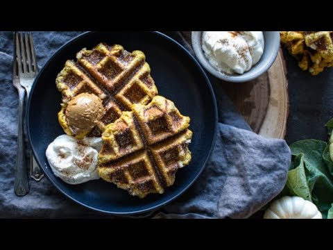 How to Make Pumpkin Belgian Waffles | How to make Waffles.