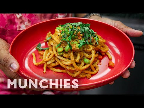 West African Peanut Sauce with Udon Noodles - How To