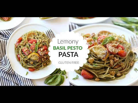 One Pot Lemony Basil Pesto Pasta (Gluten Free)