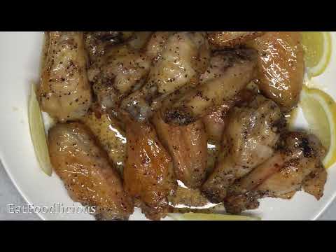 Delicious and zesty Lemon Pepper Chicken Wings.