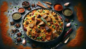 Biryani: Aromatic Indian Rice Dish with Spices, Meat, and Vegetables