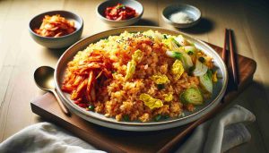 Korean Fried Rice with Kimchi and Eggs