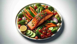 Delightful Garlic Ginger Glazed Salmon with Fresh Vegetables