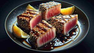 Succulent Sesame Seared Tuna Steaks with Citrus Soy Reduction