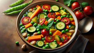 Vibrant Vegetable Minestrone Soup: A Hearty Medley of Seasonal Vegetables and Savory Flavors