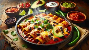 Mexican Chicken and Black Bean Enchiladas: A Flavorful Fiesta of Spices and Textures