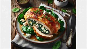 Hearty Spinach and Feta Stuffed Chicken Breast