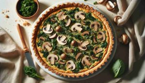 Savory Vegan Mushroom and Kale Quiche