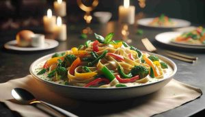 Vegetable Fettuccine with Creamy Alfredo Sauce