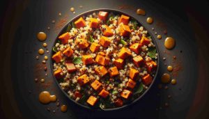 Quinoa & Sweet Potato Salad with a Warm Tangy Dressing