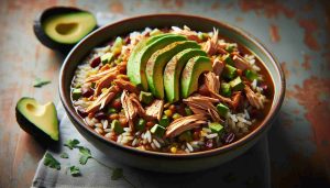 Tex-Mex Chicken and Wild Rice Stew with a Dash of Avocado Delight