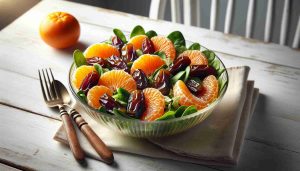 Mandarin Orange and Date Salad with Honey-Lemon Dressing