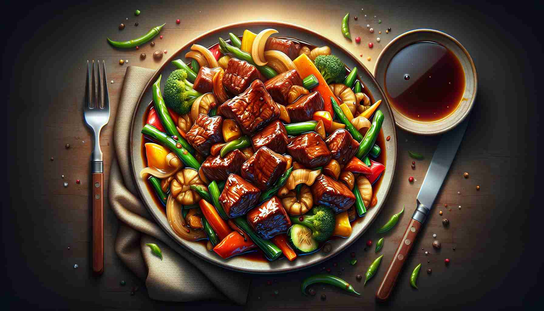 Savory Beef and Vegetable Stir-Fry with Honey Soy Glaze