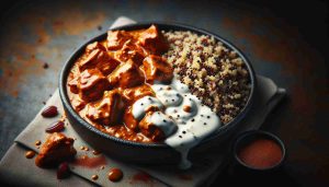 Quinoa and Chicken Curry with Yogurt Sauce