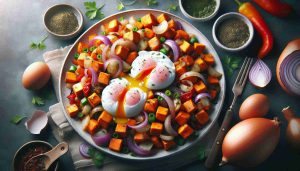 Western Sweet Potato Hash with Poached Eggs