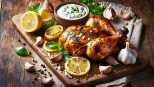 Lemon and Herb Grilled Chicken with Garlic Yogurt Sauce