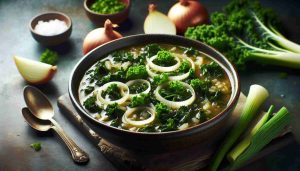 Hearty, Velvety Kale and Vidalia Onion Soup with Herb-Kissed Creaminess