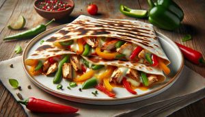 Mexican Chicken and Mixed Peppers Quesadilla