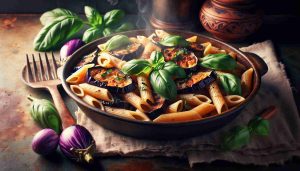 Baked Penne with Eggplant and Basil