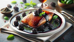 Exquisite Braised Duck with Blackberry Sauce