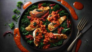 Skillet Chicken and Kale with Creamy Sun-Dried Tomato Sauce