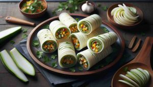 Vibrant Jicama Involtini with Zesty Filling