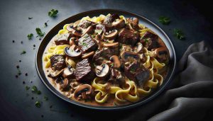 Hearty Beef Stroganoff with Tender Egg Noodles and Creamy Mushroom Sauce