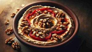 Warm Walnut and Roasted Red Pepper Hummus