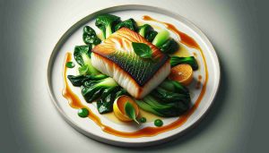 Baked Cod with Braised Bok Choy and Citrus Reduction