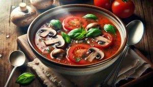 Hearty Mushroom Tomato Basil Soup