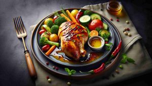 Savory Greek Yogurt Chicken with Tangy Veggies and Exotic Xylocopa Honey Glaze