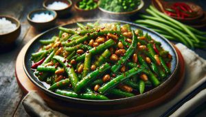 Savory and Elevated Wax Bean Vegetable Stir-Fry Delight