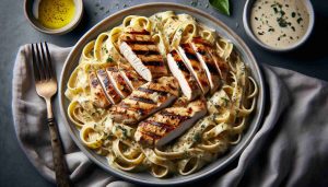 Hearty Fettuccine Alfredo with Grilled Chicken